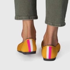 Rothy's Vibrant Pink and Yellow Loafers